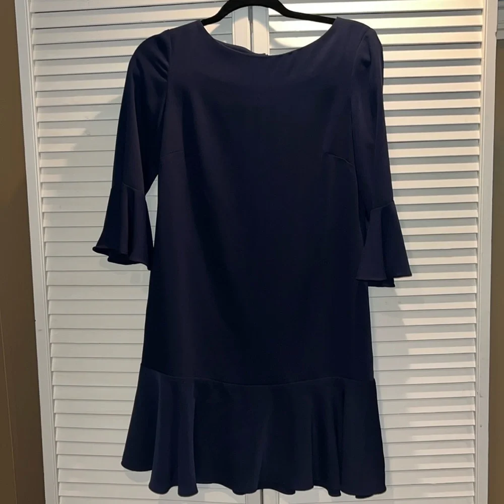 Sail To Sable STS‎ Navy ruffle hem dress women size 4